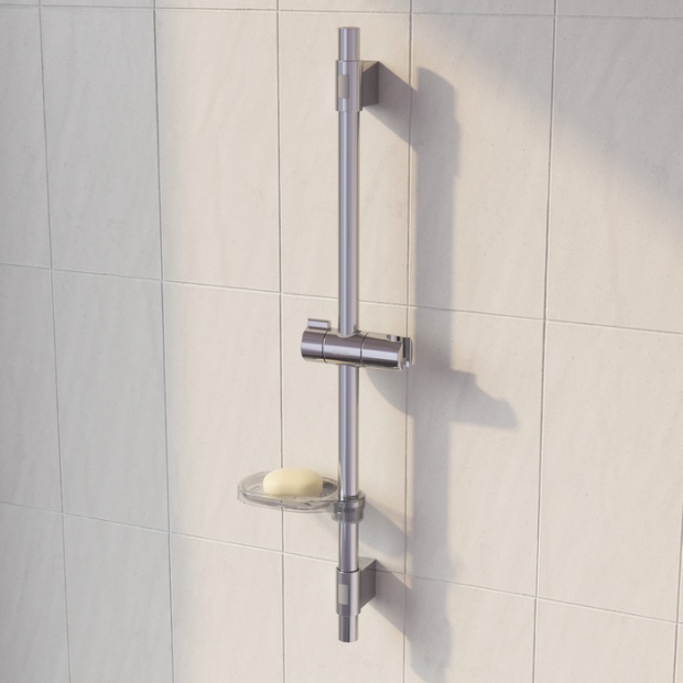 Душевая штанга IDDIS Shower Bar TSH65SDi17 с мыльницей, хром