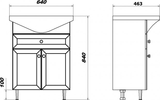 Комплект мебели Sanstar Бриз 65