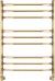 Полотенцесушитель водяной Domoterm Лаура 70x50 (Лаура П9 500*700 АБР) античная бронза - фото №1