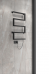 Полотенцесушитель электрический INDIGO SPARTA 80x50 (DGS80-50BRRt) черный муар - фото №4