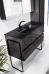 Комплект мебели Armadi Art Vallessi 100 антрацит глянец, с черной раковиной - фото №5