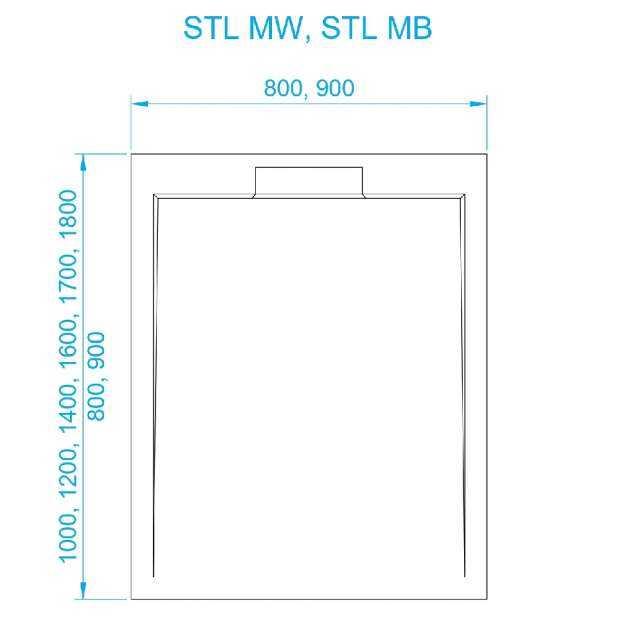 Душевой поддон RGW STL MB 90x90 (52211099-14) черный мрамор