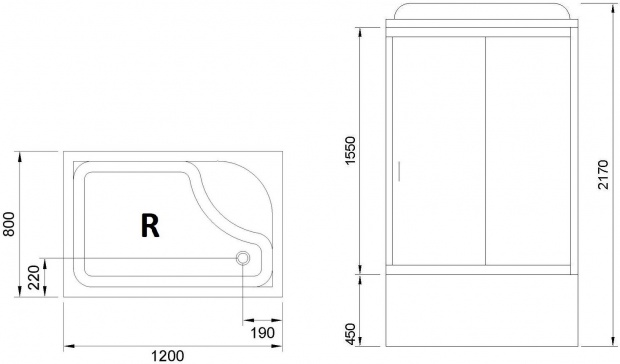 Душевая кабина Royal Bath BP RB8120BP5-WC-R