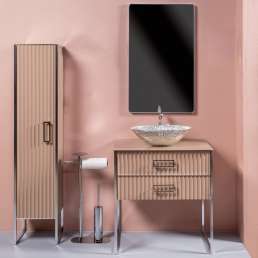Комплект мебели Armadi Art Monaco 80 со столешницей капучино, хром