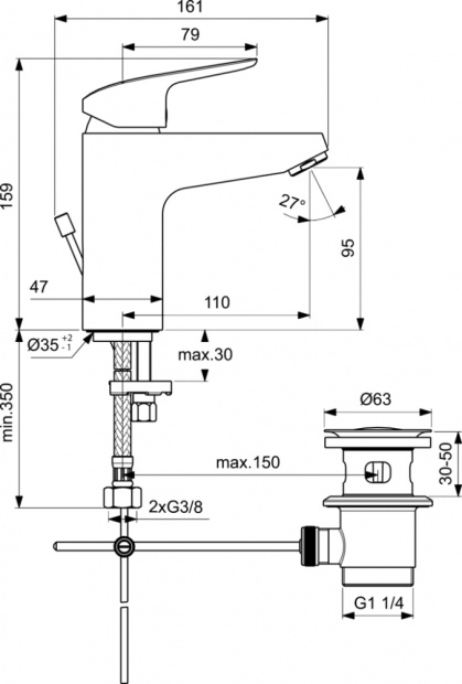 Душевой комплект Ideal Standard Ceraflex (BD001AA)