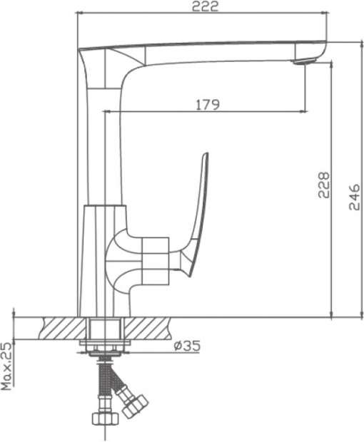 Смеситель для кухни Haiba HB71616