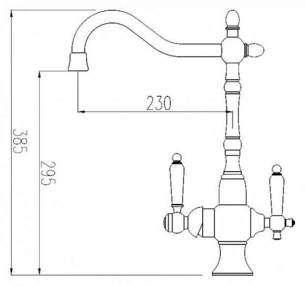 Смеситель для кухонной мойки ZORG CLEAN WATER ZR 336 YF-50 BR