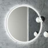 Зеркало круглое Art&Max Napoli 80 белое