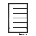 Полотенцесушитель электрический INDIGO SIRTAKI  80x50 (DGSI80-50BRRt) черный муар - фото №1