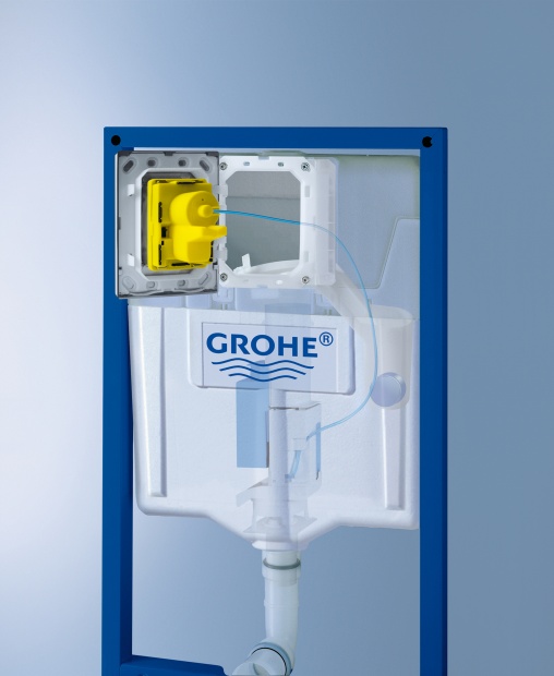 Комплект: Инсталляция Grohe Rapid SL 3 в 1 с кнопкой хром + Унитаз Grohe Bau Ceramic
