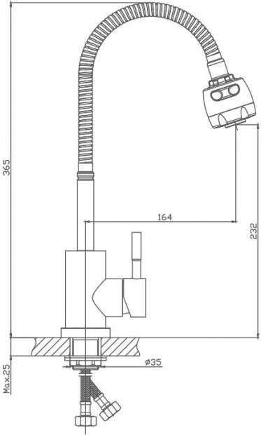 Смеситель для кухни Haiba HB73304