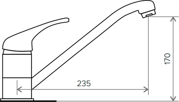 Смеситель Tolero R0200 серый