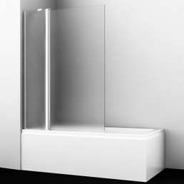 Berkel 48P02-110 L Matt glass Fixed Стеклянная шторка на ванну, двухстворчатая, левосторонняя, матовое стекло