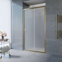 Душевая дверь в нишу Vegas Glass ZP TUR NOVO 100 05 10 100 см, профиль бронза, стекло сатин