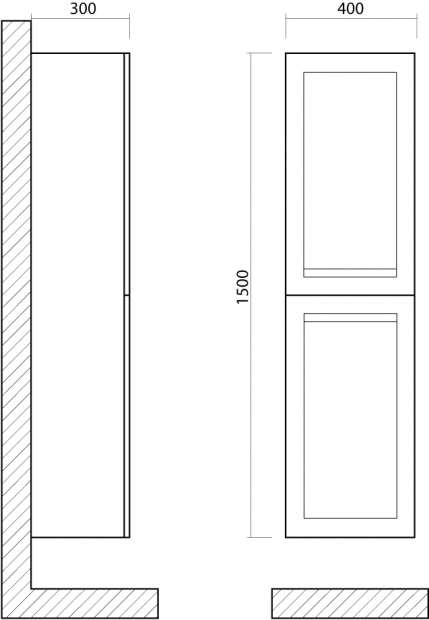 Шкаф-пенал Art&Max Platino светло-зеленый матовый