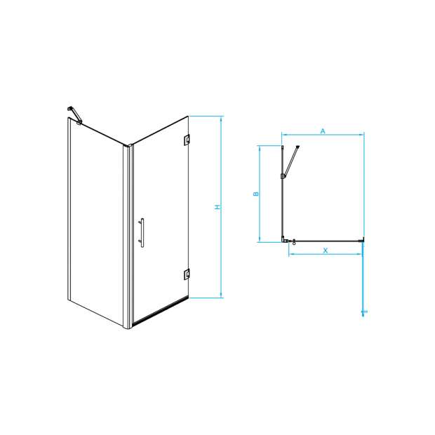 Душевой уголок RGW HOTEL HO-045B 70x60x195 (350604567-014)