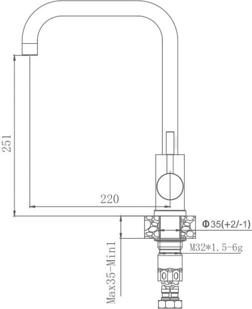 Смеситель для кухни Haiba HB71304-4