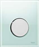 Клавиша смыва TECE Loop Urinal 9242653 зеленое стекло, кнопка хром