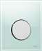 Клавиша смыва TECE Loop Urinal 9242653 зеленое стекло, кнопка хром - фото №1