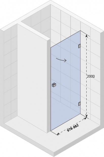 Душевая дверь Riho Scandic 98.2x200 (GX0003202)