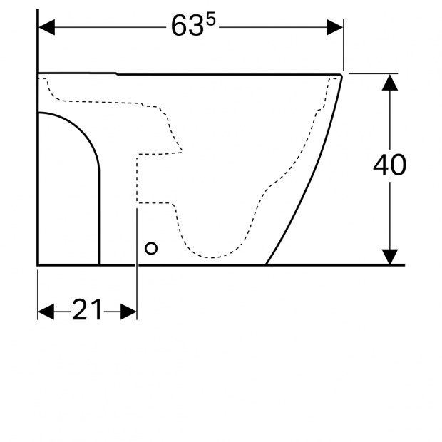 Чаша унитаза  Geberit iCon Square (200930000)