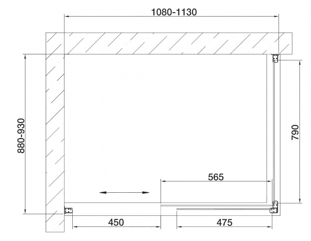 Душевой уголок Vegas Glass ZP+ZPV 110x90x190 (ZP+ZPV 110*90 09 10)