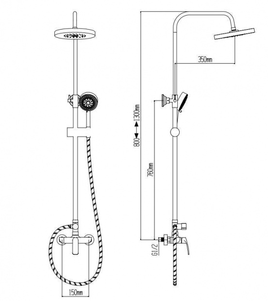 Душевая стойка BOCH MANN JUNIOR 7227