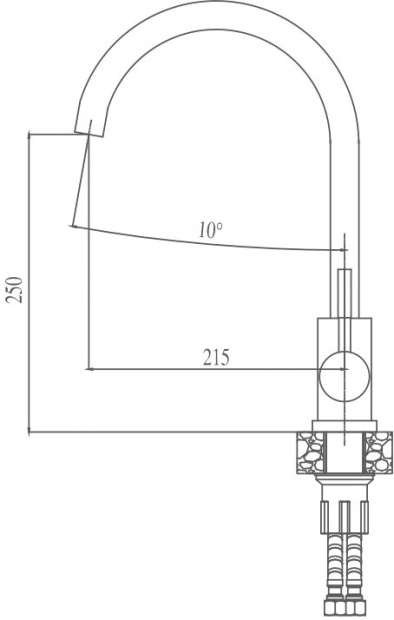 Смеситель для кухни Haiba HB70304-3