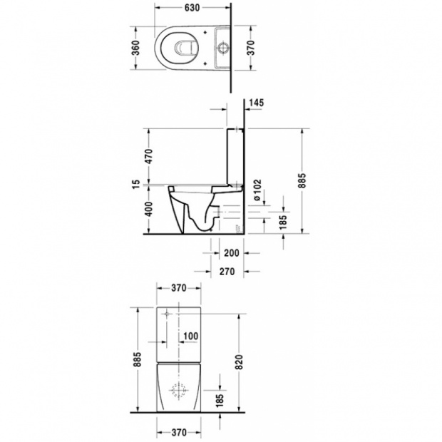 Чаша унитаза DURAVIT STARCK 2 (2145090000)