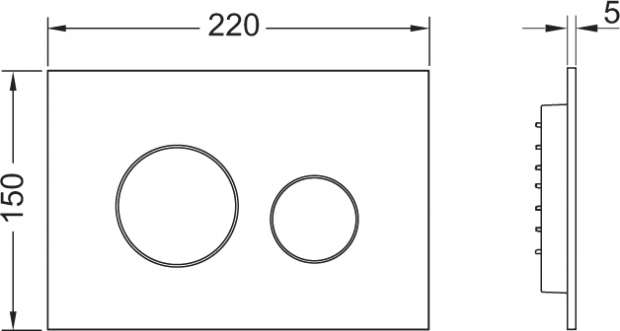 Клавиша смыва TECE Loop 9240925 черная матовая