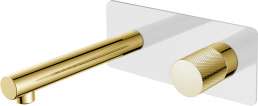 Смеситель для раковины Boheme Stick 125-WG.2, white, touch gold