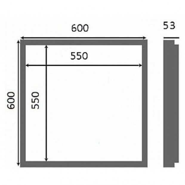 Сантехнический люк Люкер AL-KR 60 x 60