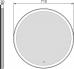 Зеркало круглое Jorno Charm 71, с подсветкой - фото №3