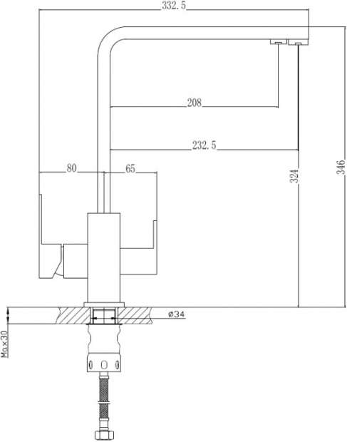 Смеситель для кухни Haiba HB76803-2 сталь