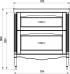 Комплект мебели ASB-Woodline Римини Nuovo 80 белая, патина серебро - фото №7