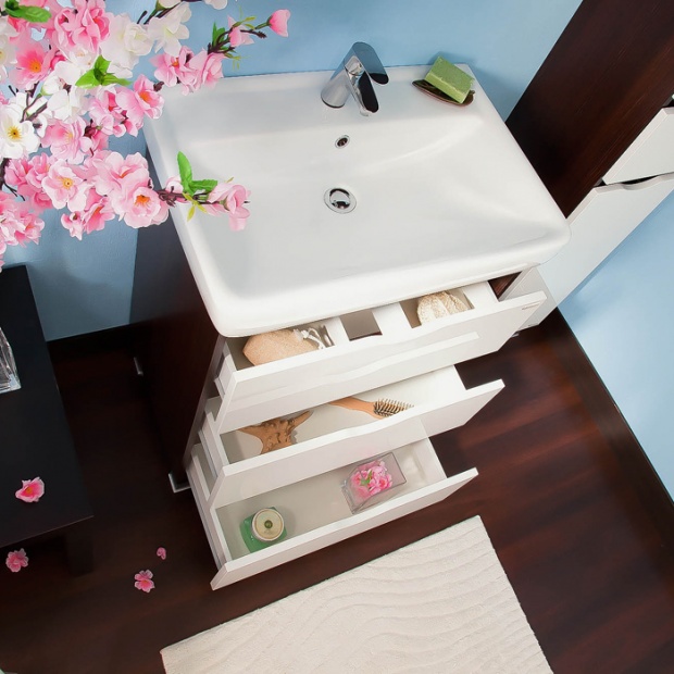 Комплект мебели Бриклаер Токио 70 венге, белый глянец