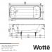Ванна чугунная Wotte Start 170х75 c отверстиями для ручек (Start 1700x750UR) - фото №3