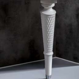 Ножки для мебели Armadi Art Vallessi Avangarde Denti 45 см, белый глянец, 2 шт.