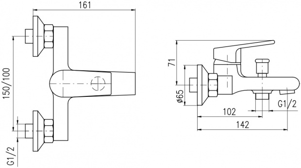 Смеситель для ванны RAV SLEZAK COLORADO (CO254.5CMAT)