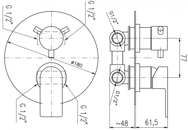 Смеситель для душа RAV SLEZAK VLTAVA (VT486K)