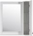 Зеркало ASB-Woodline Берта 85 со шкафом, белое, патина серебро - фото №3
