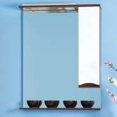 Зеркало-шкаф Бриклаер Токио 80 R венге, белый глянец