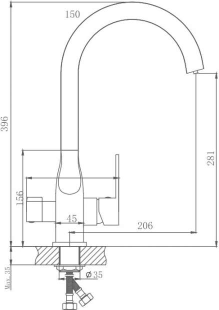 Смеситель для кухни Haiba HB76533-3