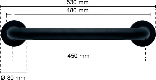 Поручень Ridder А00145110 чёрный, 45 см