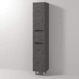 Шкаф-пенал Vod-Ok Adel 35 L, с бельевой корзиной, серый камень