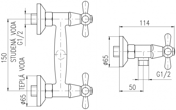 Смеситель для душа RAV SLEZAK MORAVA (MK180.5Z)