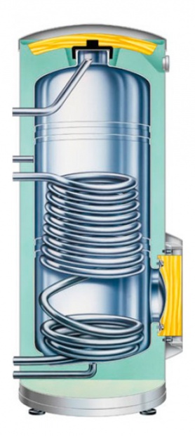 Водонагреватель накопительный (бойлер) Viessmann Vitocell 100-V тип CVAA 300 л, серебристый