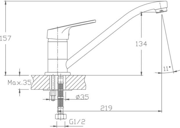 Смеситель для кухни Haiba HB4816