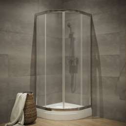 Душевой уголок Triton Альфа-хром 100x100, стекло прозрачное