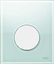 Клавиша смыва TECE Loop Urinal 9242651 зеленое стекло, кнопка белая